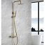 Conjunto de ducha termostatico Line oro cepillado de Imex